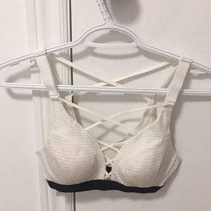 victoria secret light weight sports bra white straps sports women’s comfy wear